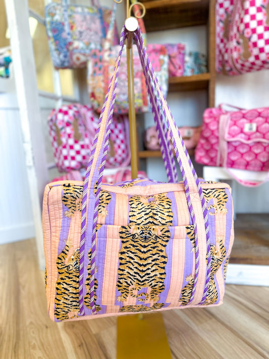 Lavender Peach Tiger Weekender