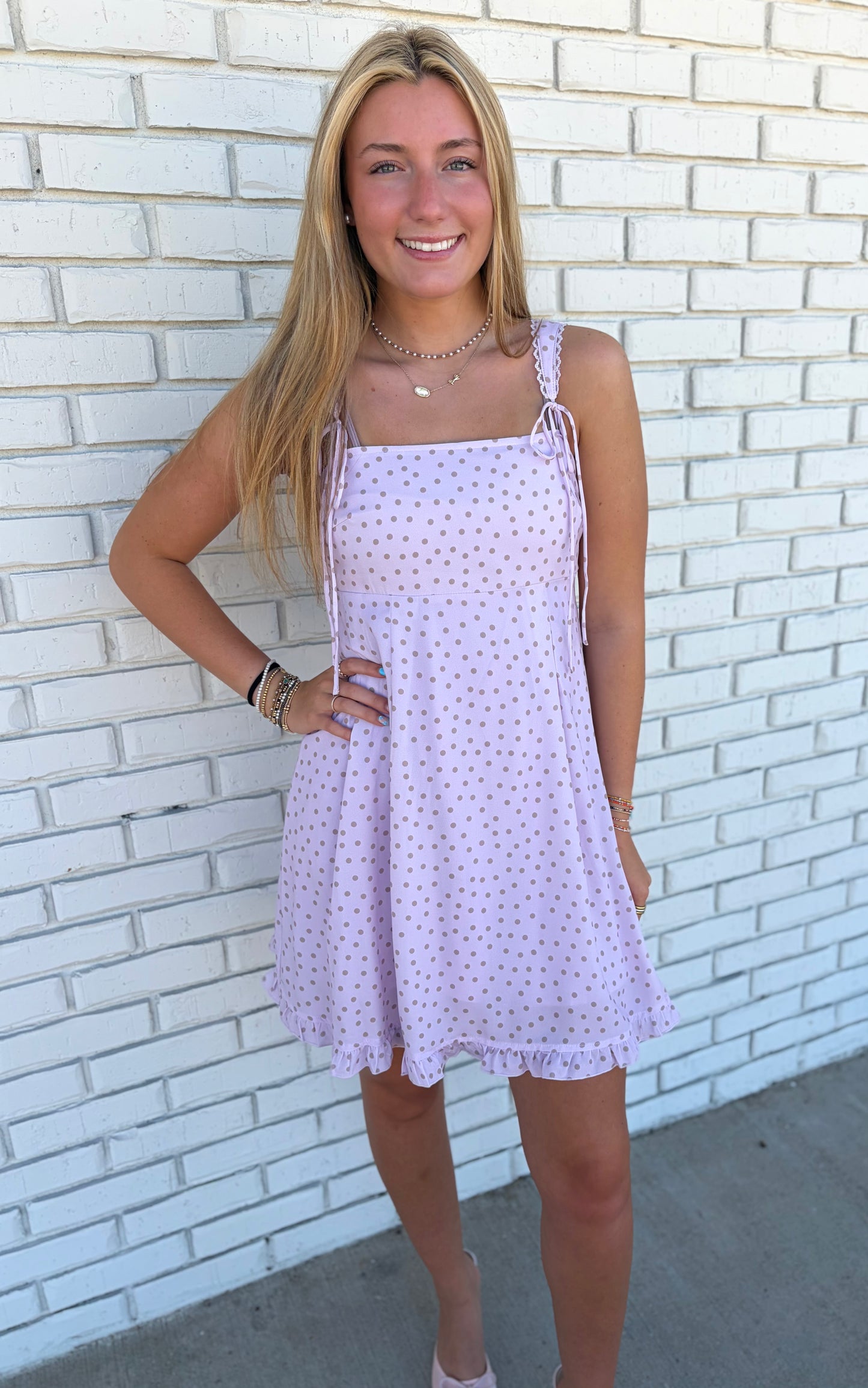 Baby Pink Polka Dot Dress