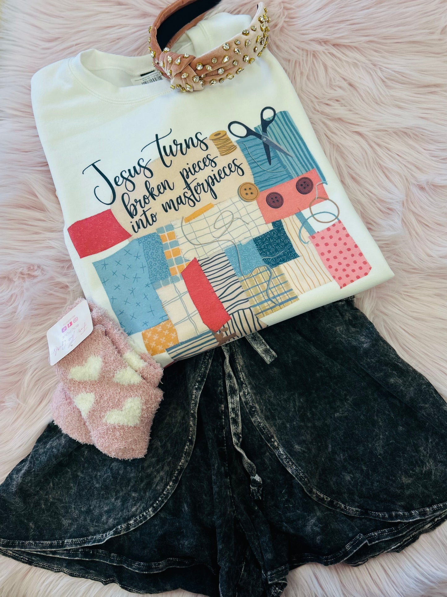 Jesus Masterpieces Patchwork Pullover