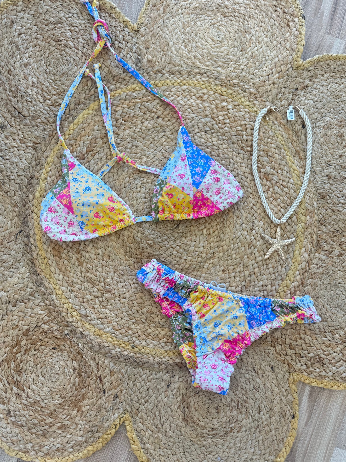 Sunny Side Patchwork Bikini Set