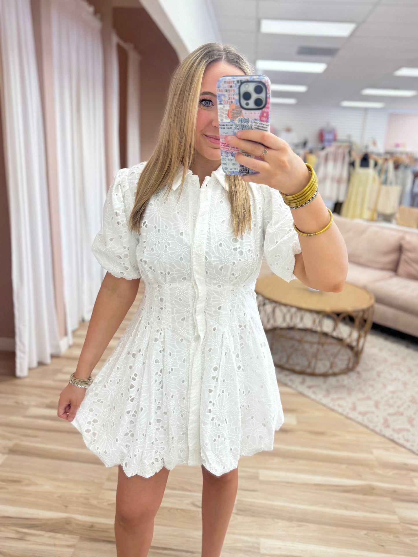 White Vintage Bubble Dress