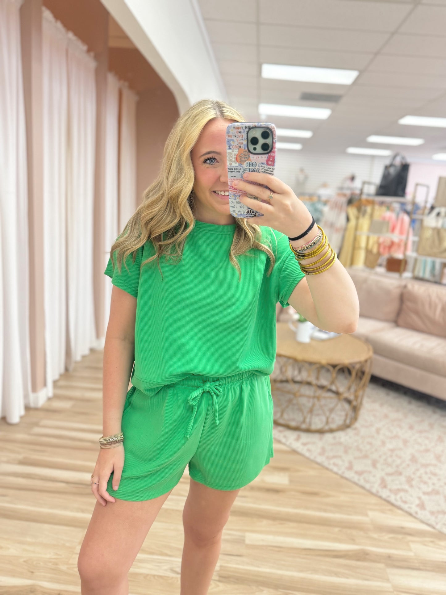 Green Pop Classic Tee/Short Set