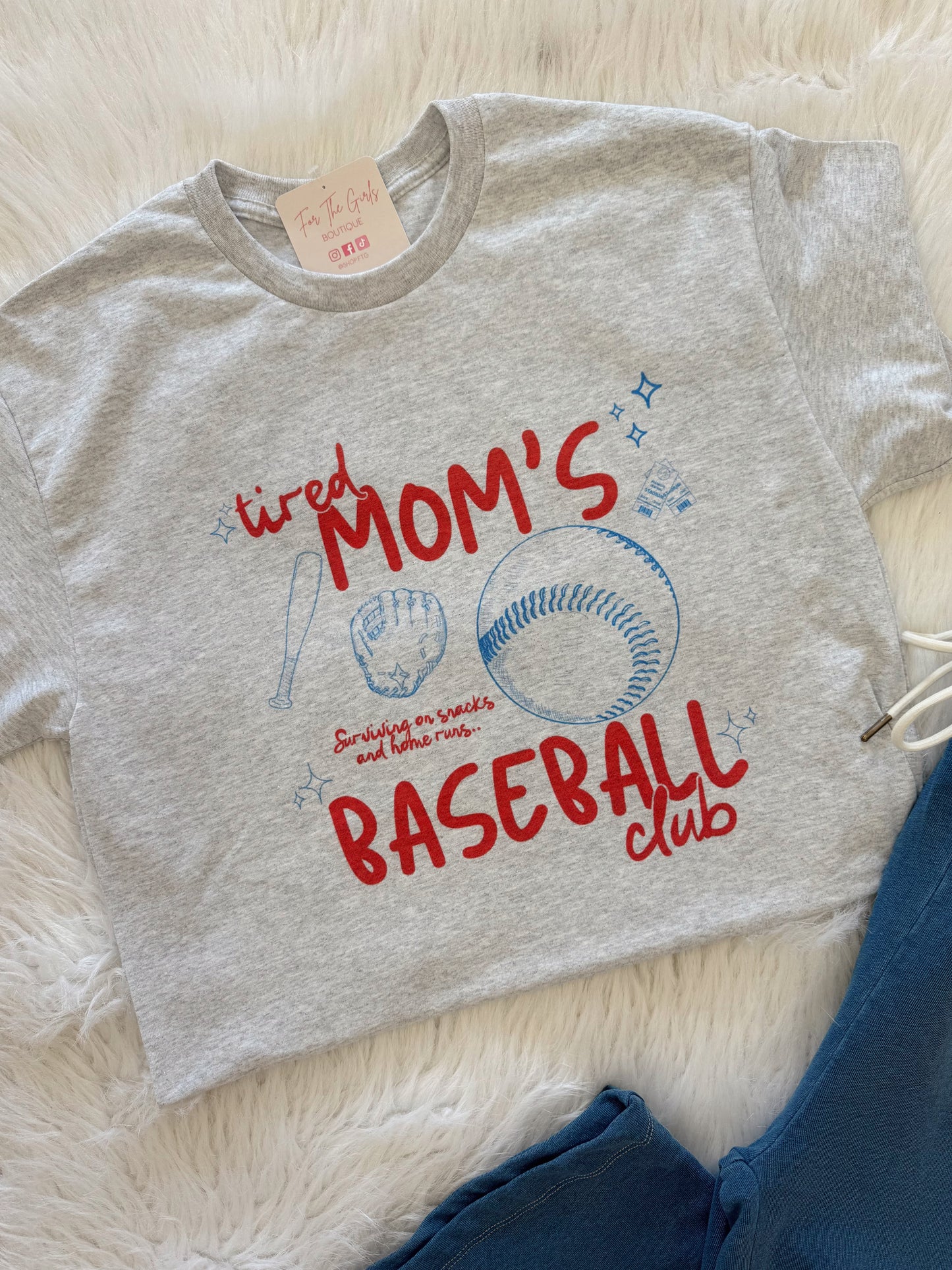 Tired Moms Baseball Graphic Tee