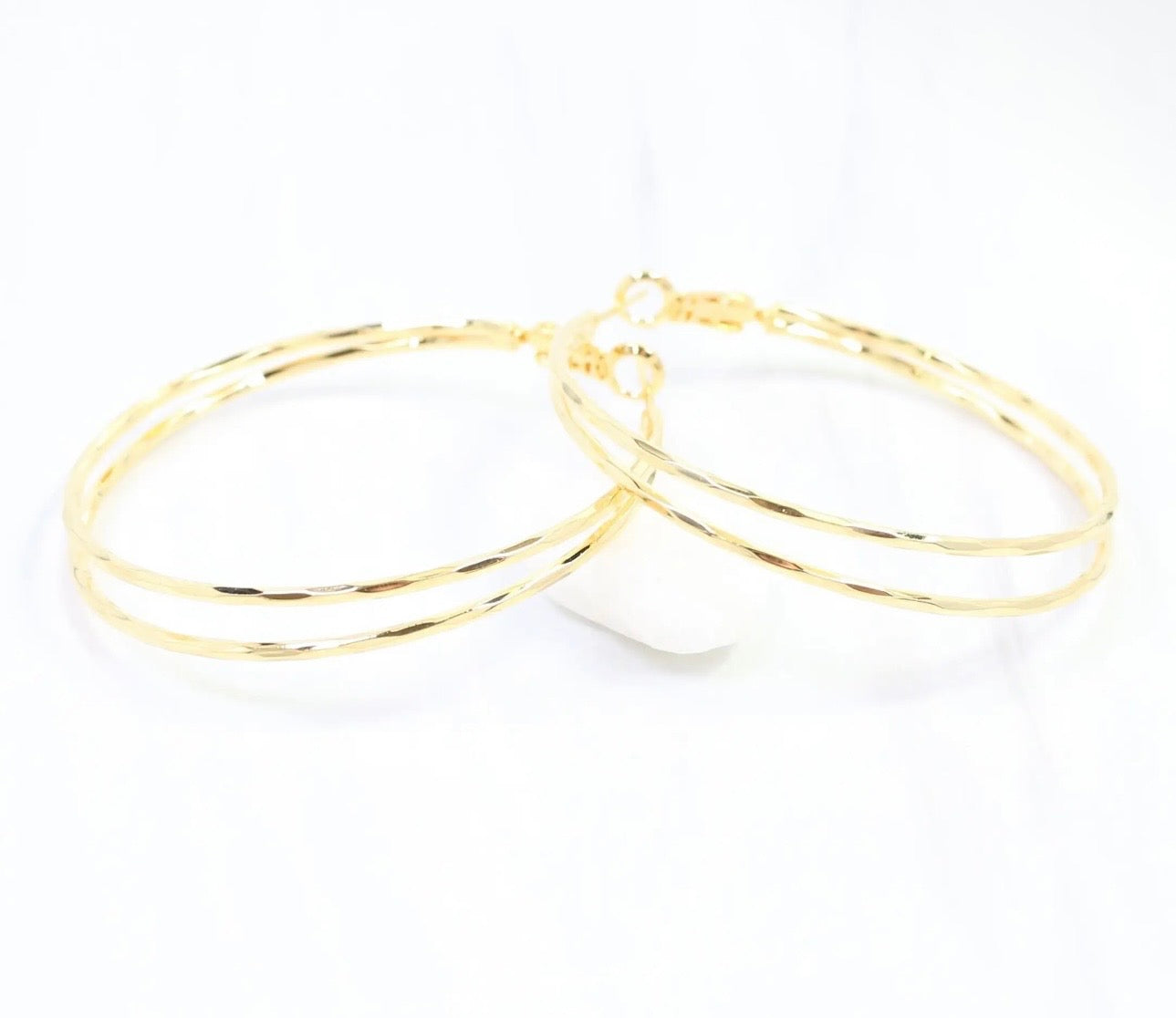 Allview Beveled Hoop Earring