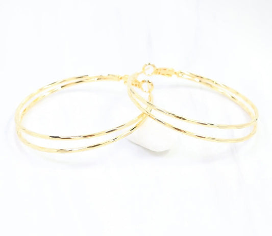 Allview Beveled Hoop Earring
