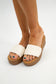 White Wicker Platform Sandal
