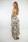 Strapless Layered Natural Maxi Dress