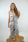 Charcoal Beachy Print Tie Top