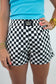 Black & White Checkered LuluMac Shorts