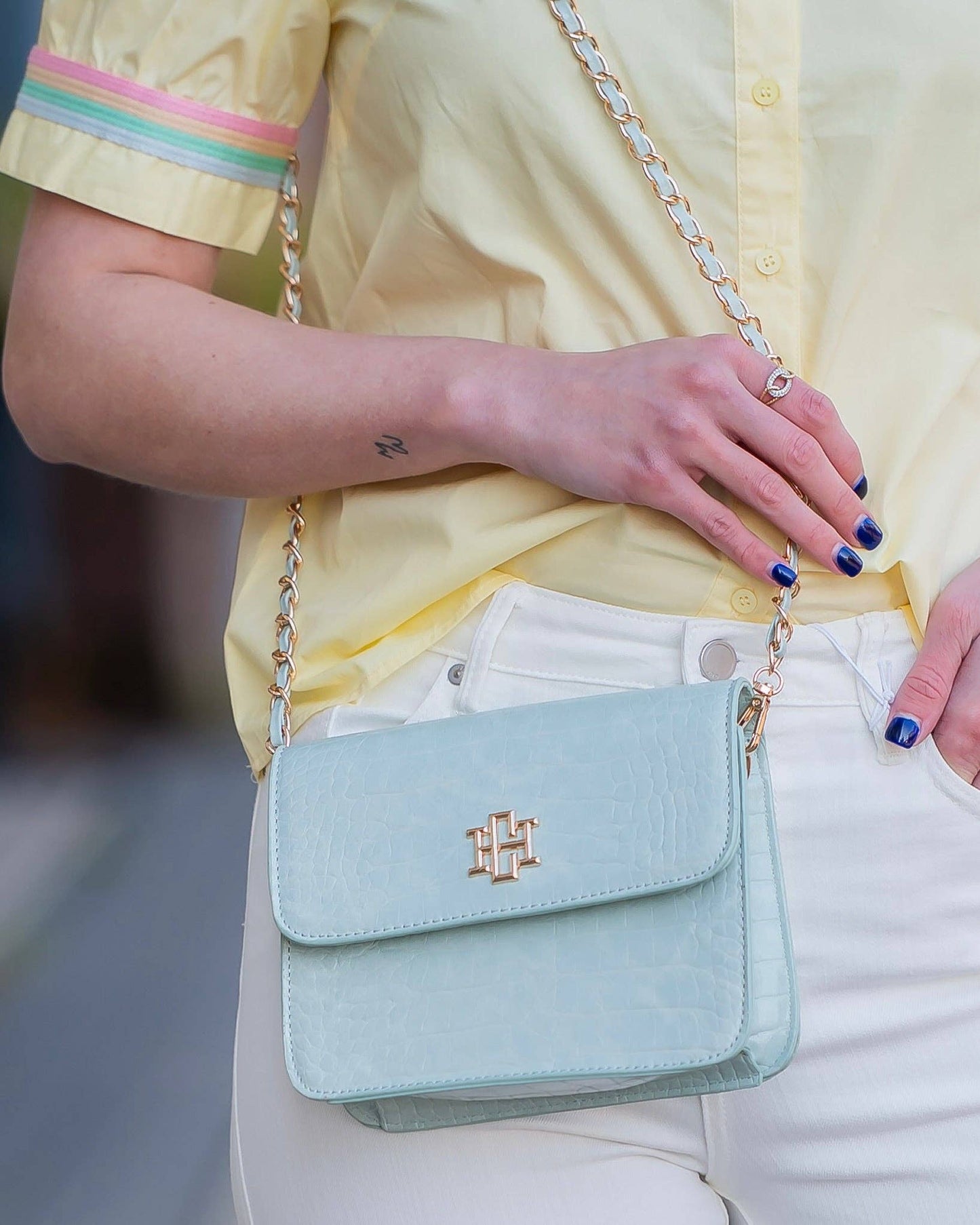 Evelyn Crossbody Mint- Caroline Hill