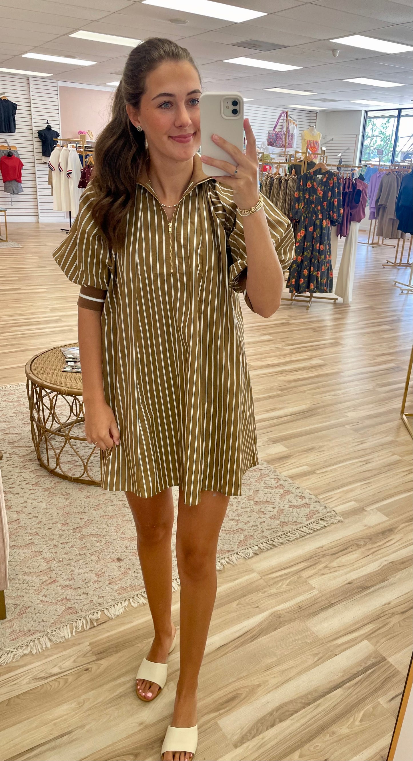 Autumn Breeze Taupe Dress
