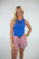 Red Striped Lulu Mac Shorts