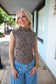 Leopard Print Mock Neck Tank