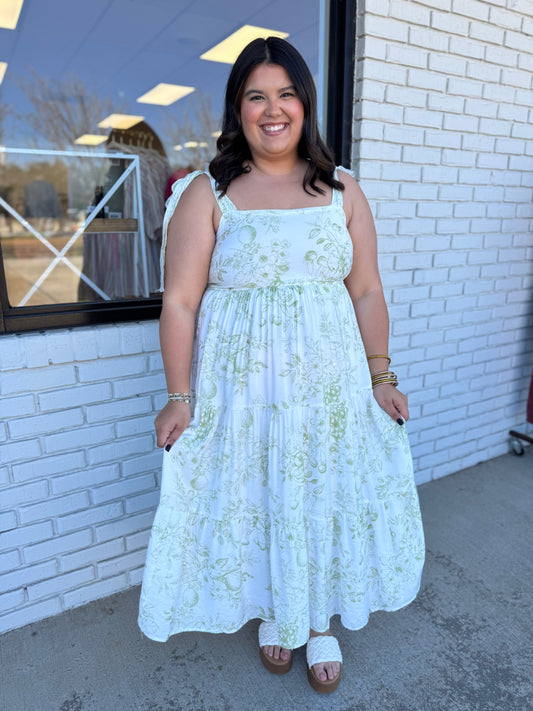 Ivory & Olive Fruit Florals Dress
