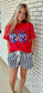 Stripe Twill Denim Shorts
