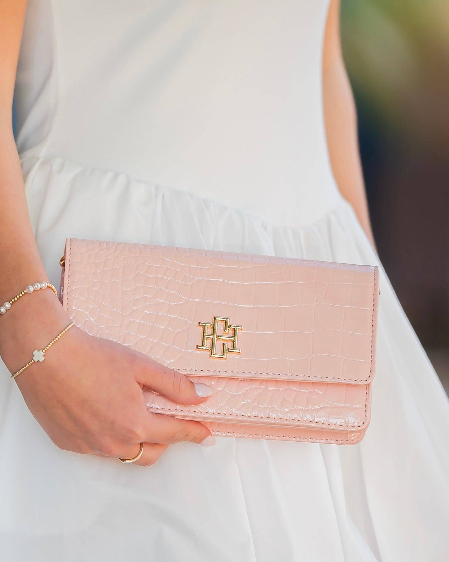Brynleigh Clutch Crossbody Blush Patent-Caroline Hill