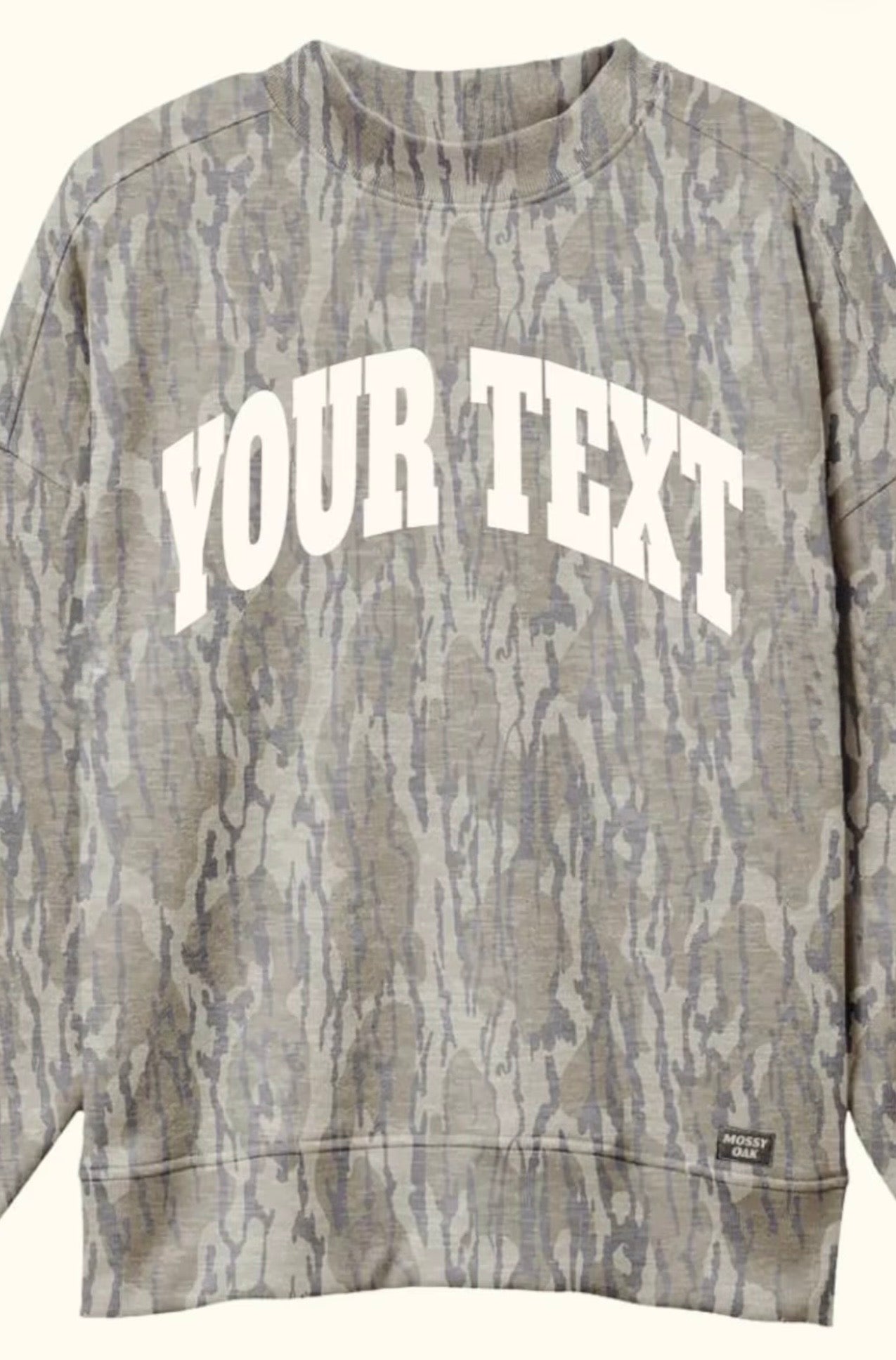 Preorder Bottomland Mossy Oak Mock Neck - With DTF Design