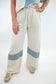 Ivory Mineral Wash Raw Hem pants