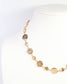 Hammered Circle Necklace Gold