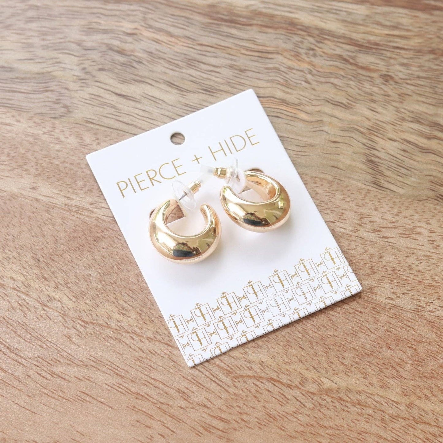 Gold Teardrop Hoop Earrings