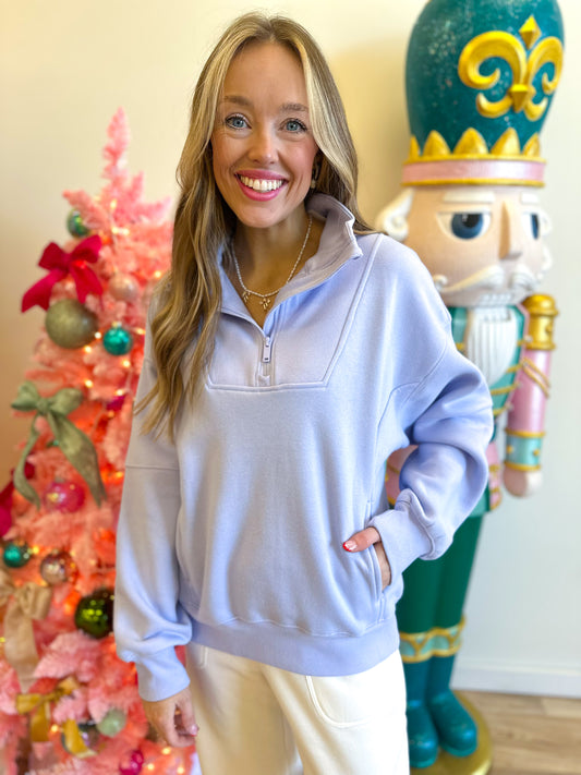 French Terry Fleece Quarter Zip