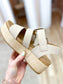 Taupe Textured Chunky Sandal