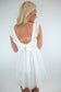 White Ruffle Tie Back Baby Doll Mini Dress