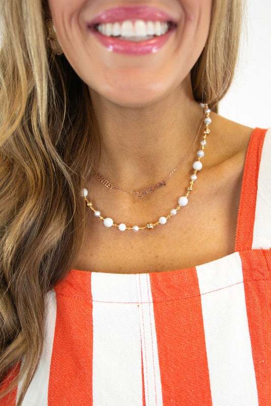 Marble Beaded Necklace