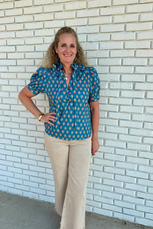 Bluebell Bow Blouse