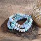 Sunlit Drift – Crackle Glass Rondelle Bracelet Set