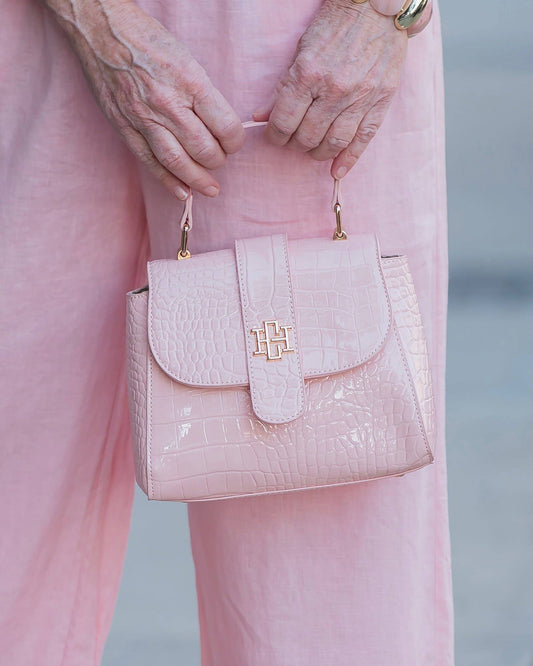 Tucker Handbag Blush Patent -Caroline Hill