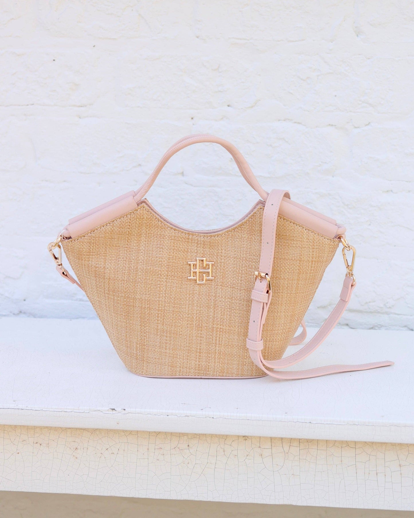 Leland Mini Tote Natural Blush - Caroline Hill