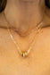Gold Chain Link Circle Necklace