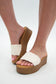 White Wicker Platform Sandal