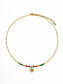 Olimpia 18K Gold Sun Necklace with Beads