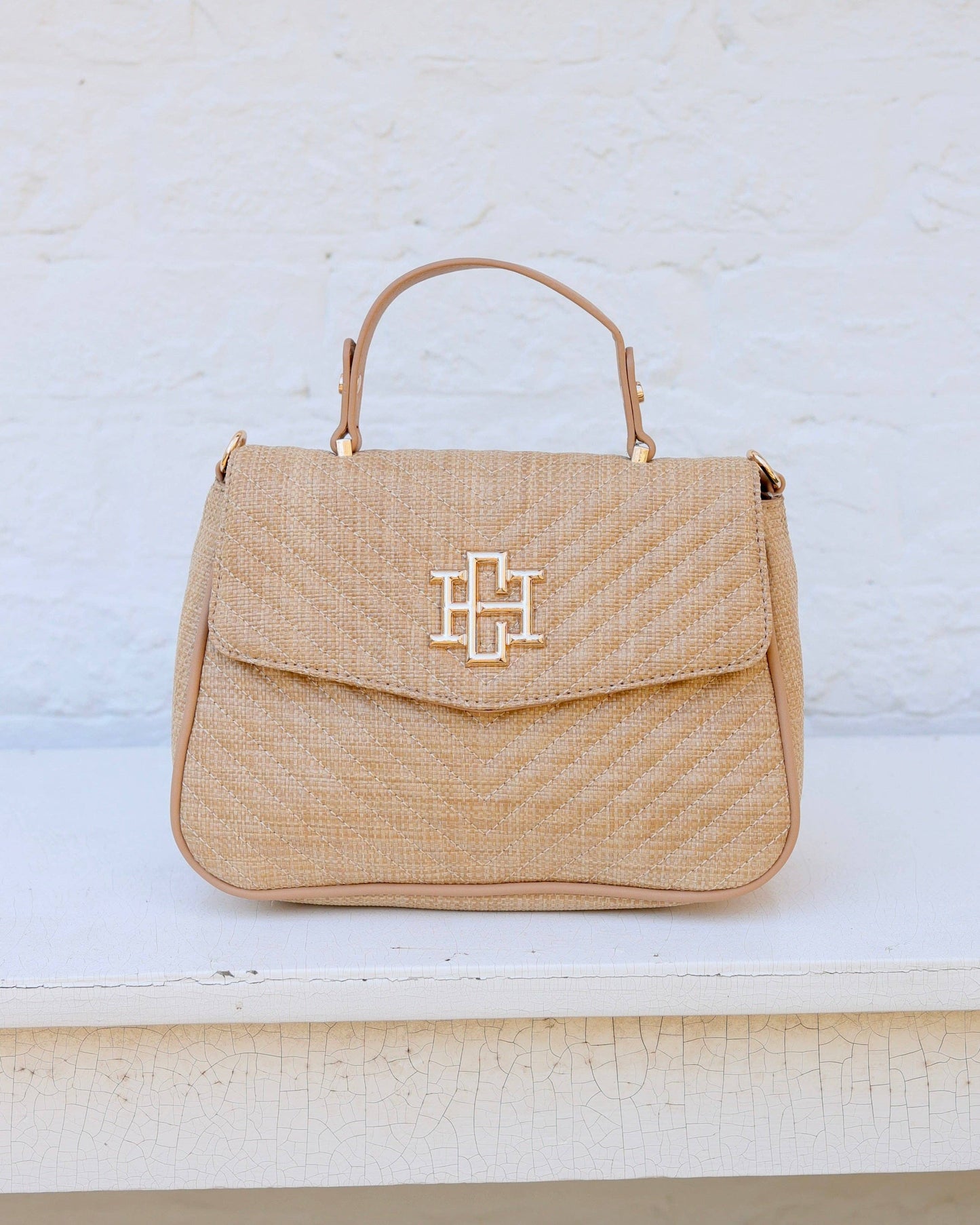 Sinclair Quilted Crossbody Natural - Caroline Hill