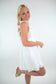 White Ruffle Tie Back Baby Doll Mini Dress