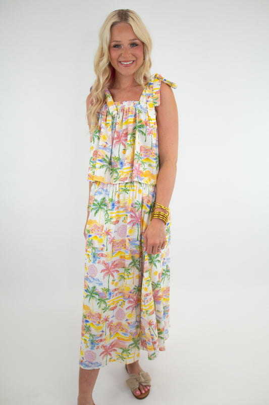 Tropical Print Cabana Tank