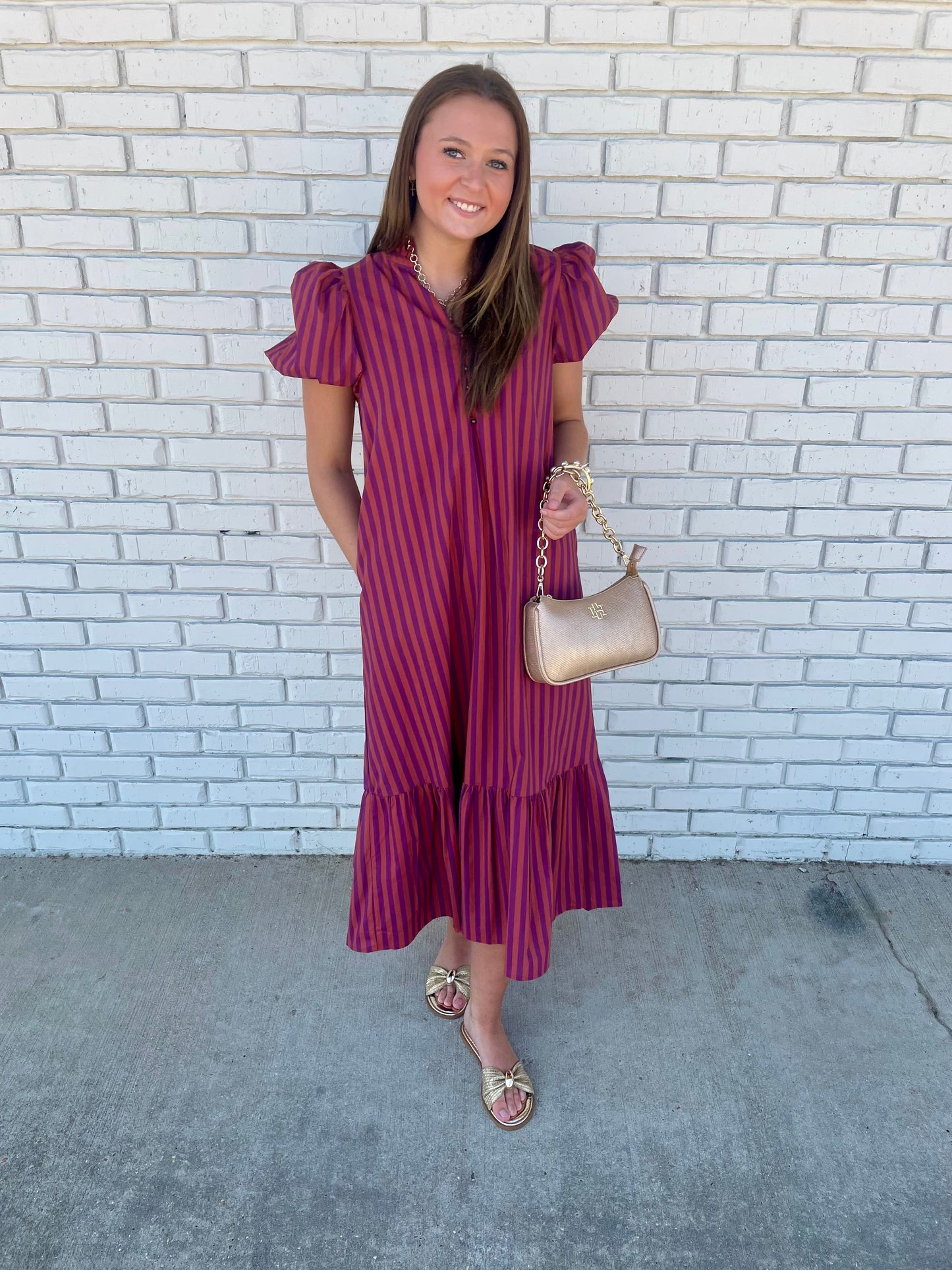 Fall in Line Midi Dress
