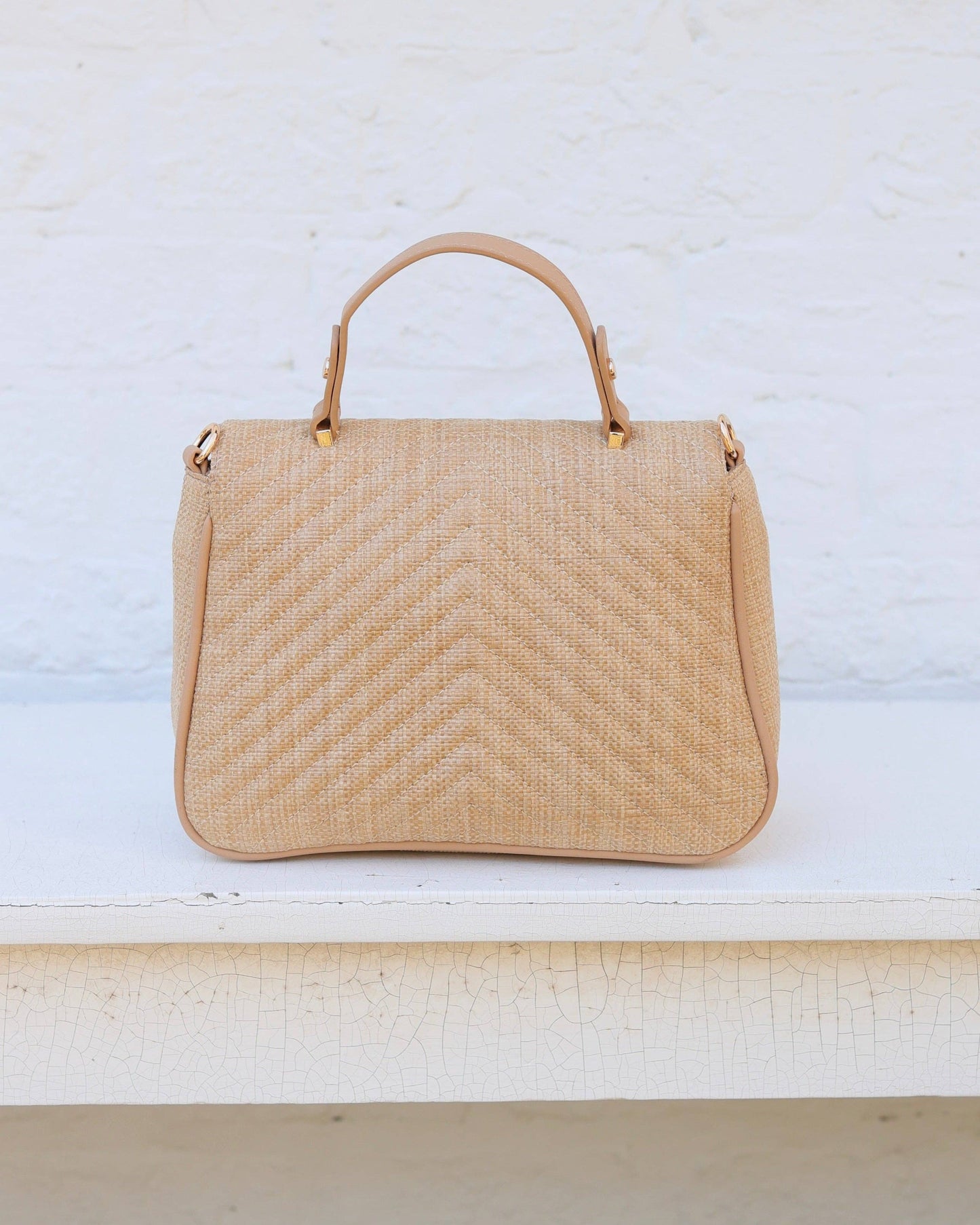 Sinclair Quilted Crossbody Natural - Caroline Hill