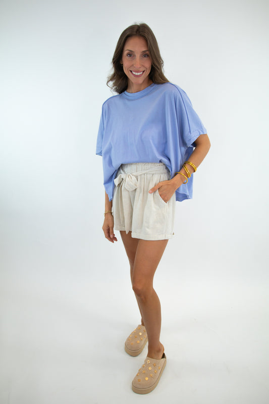 Sky Blue Back To Basics Top