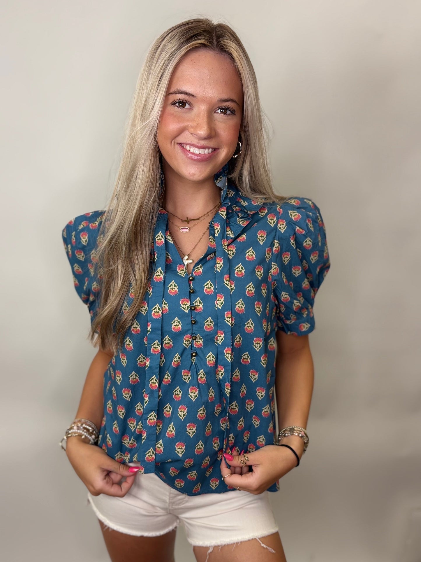 Bluebell Bow Blouse