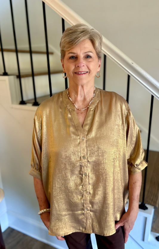Gold Shimmer Top