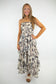 Strapless Layered Natural Maxi Dress