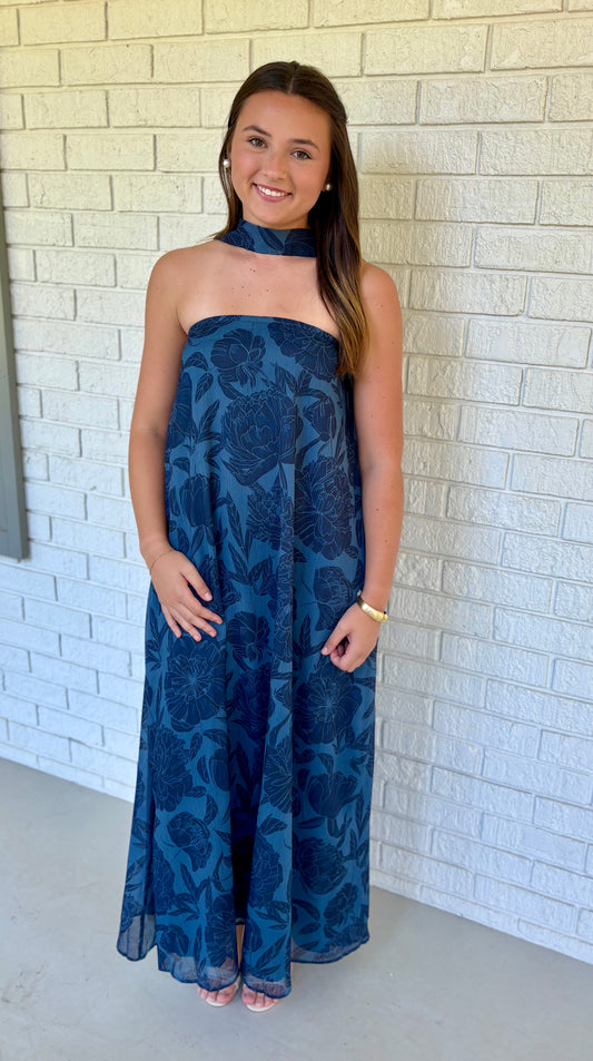 Navy Nights Maxi Dress