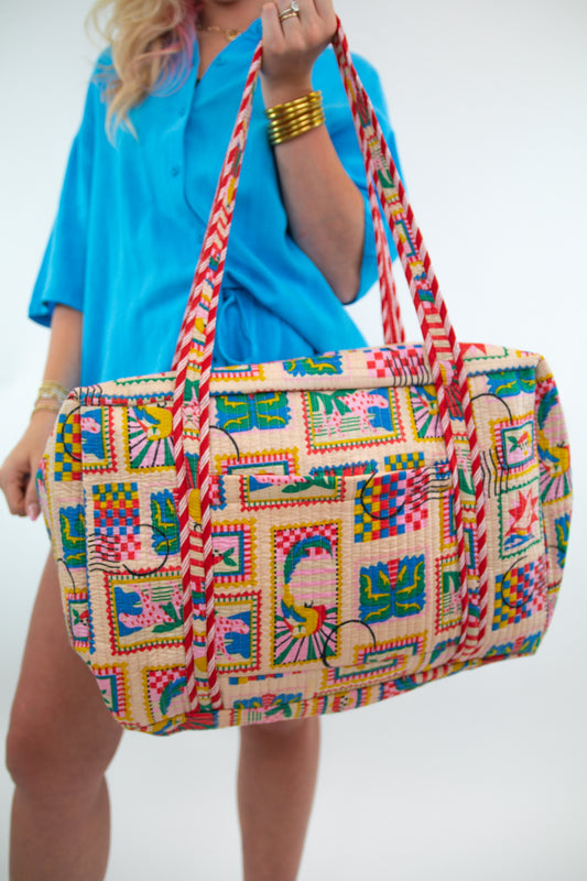 Tropical Quilted Duffle Bag