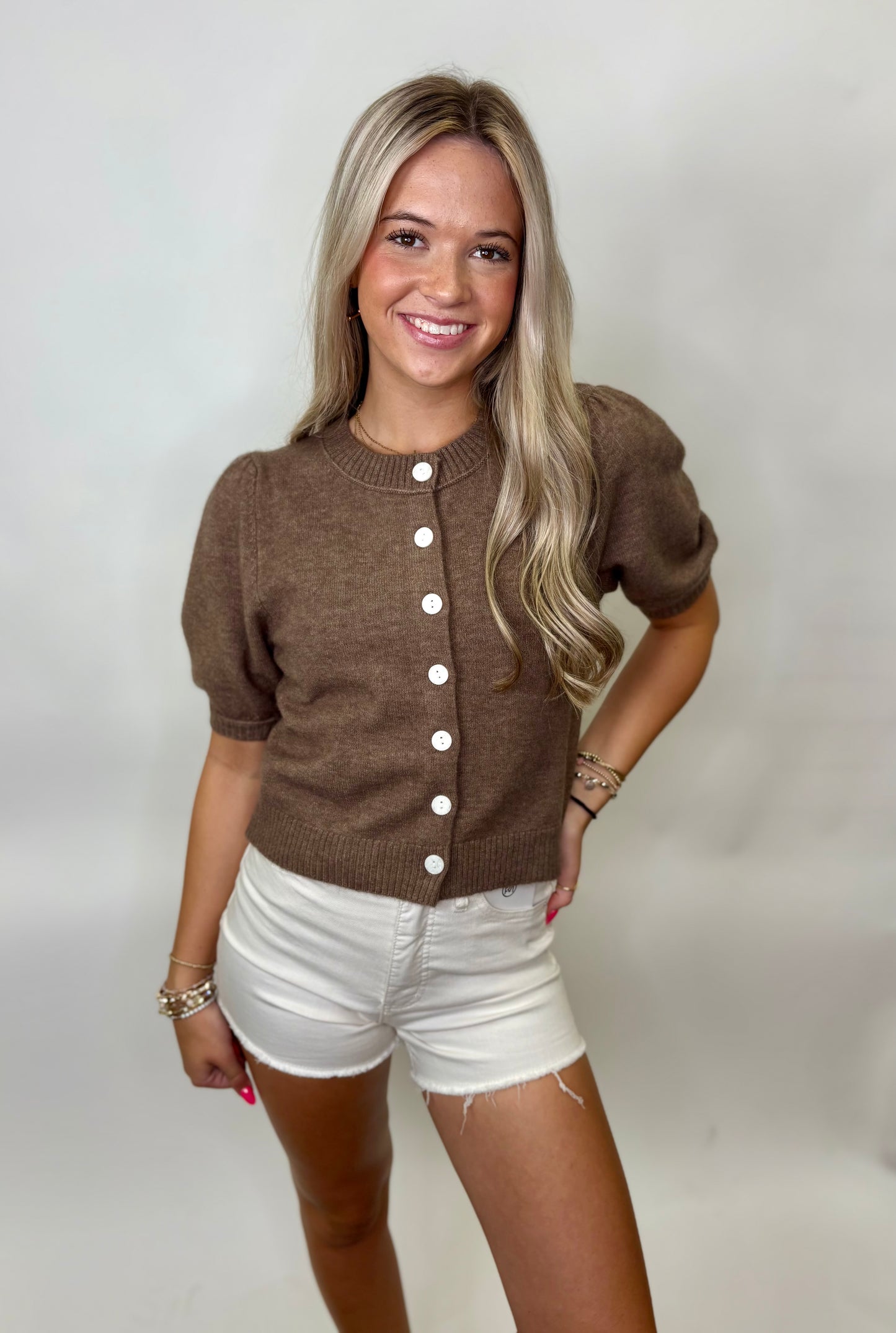 Teddy Bear Button Up Top
