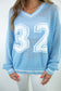 Jersey Style Blue Knit Sweater Top