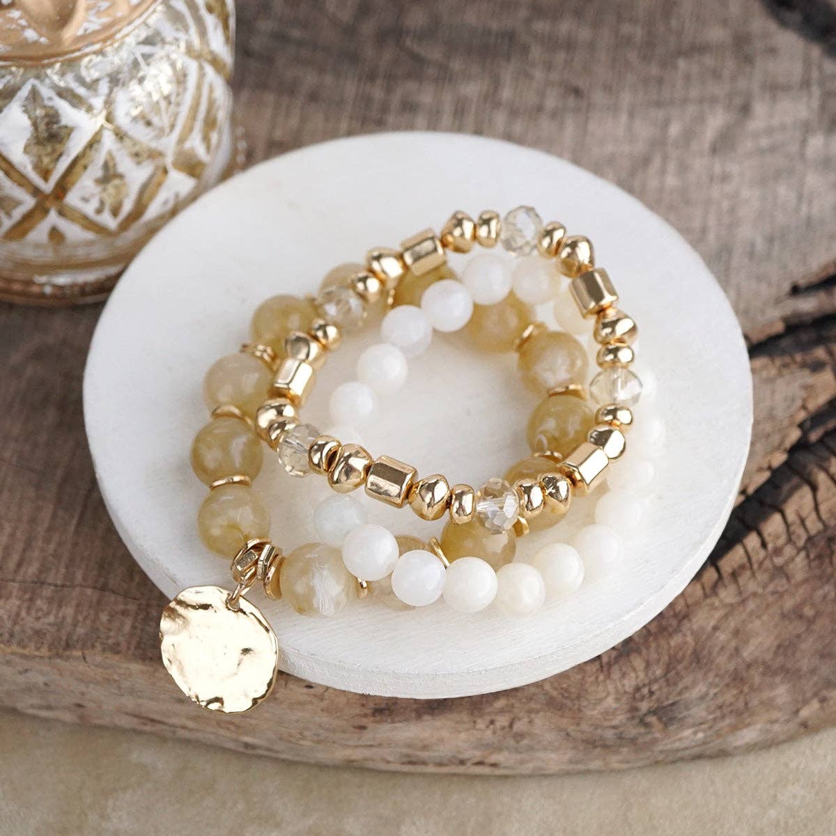 Sorbet Stack Set of 3 Stretchy Beaded Summer Bracelets