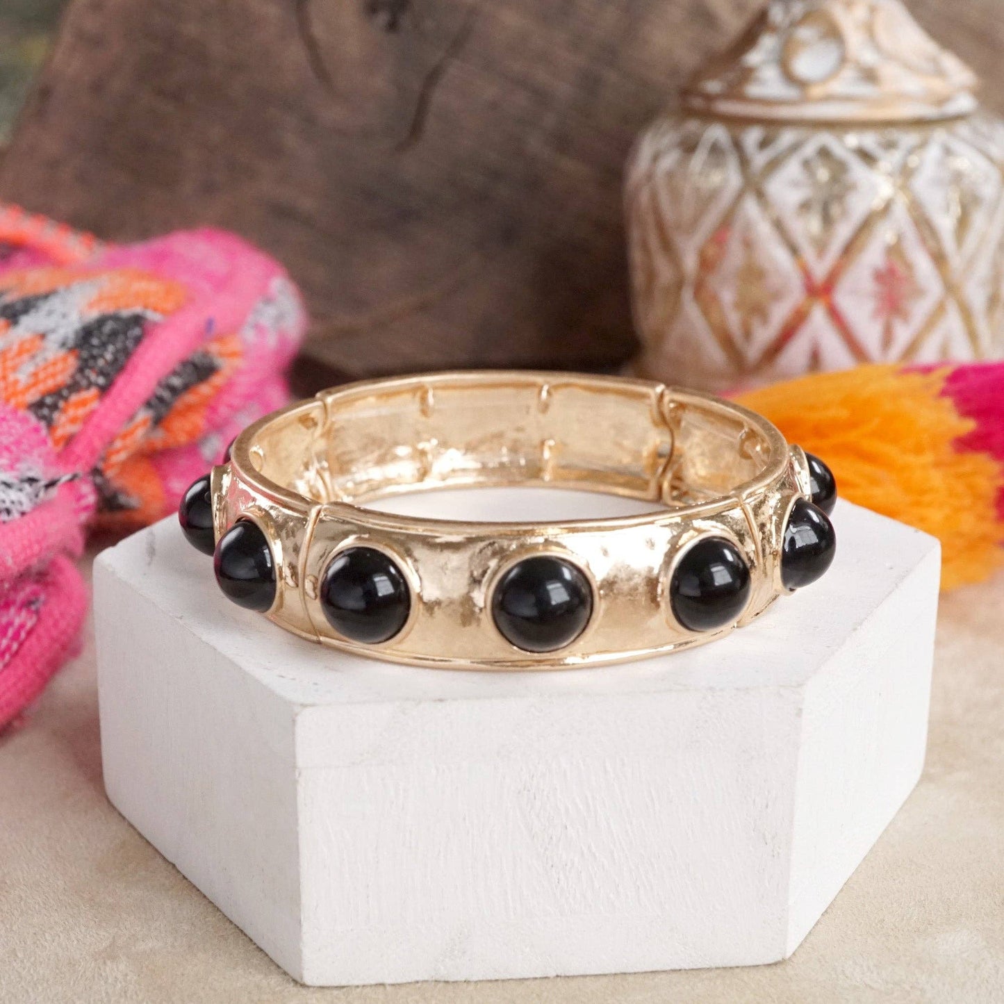 Eternity Statement Bangle Pink